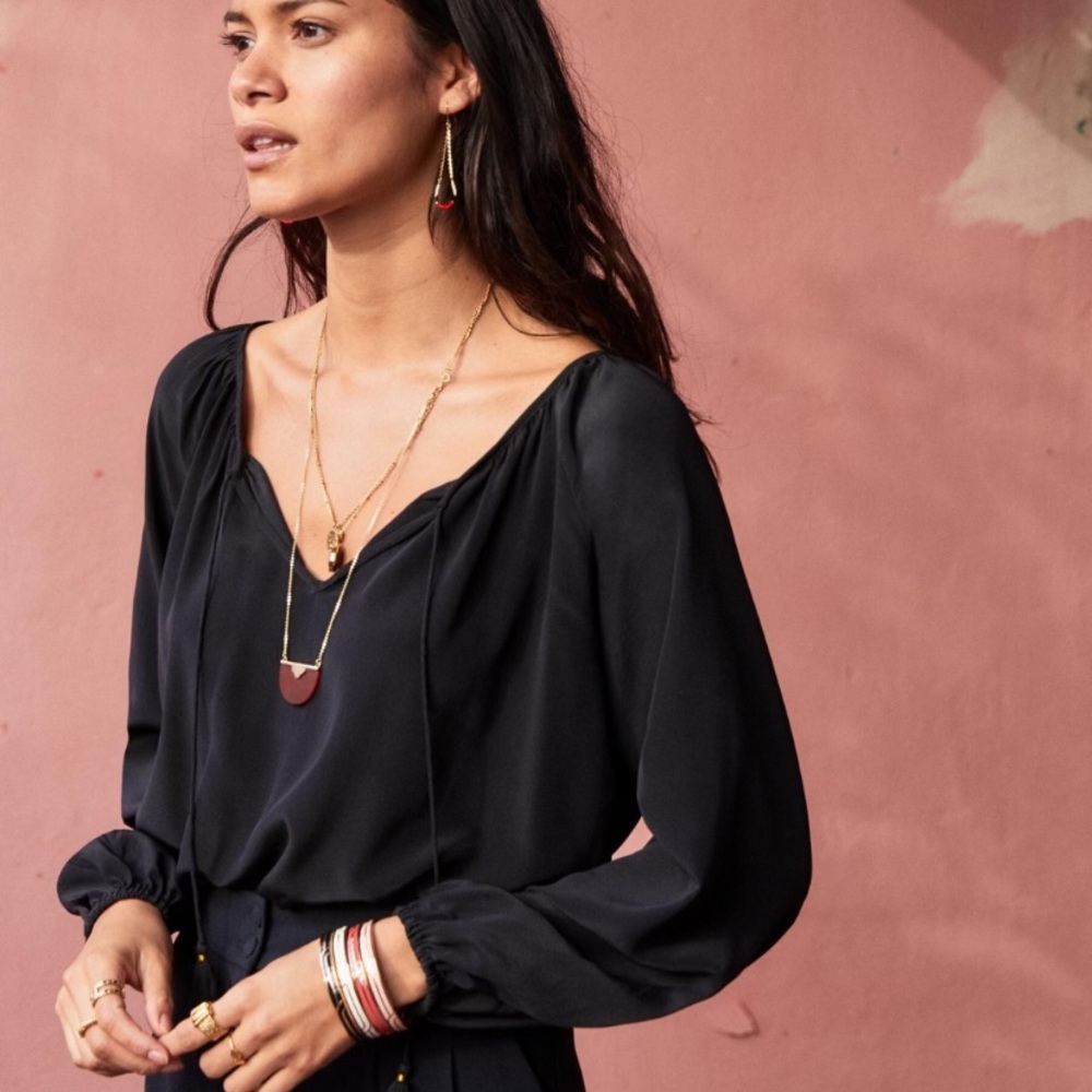 Sezane silk blouse NWT